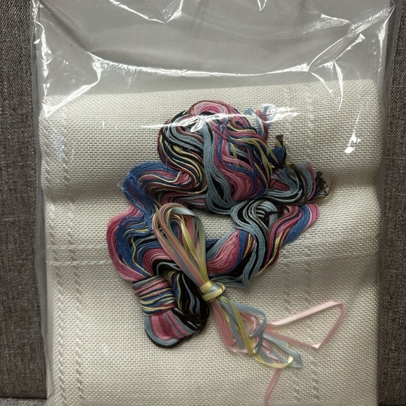 NEW Candamar Something Special Cross Stitch KIT Antique Toy Baby Afghan Kit - Picture 3 of 4